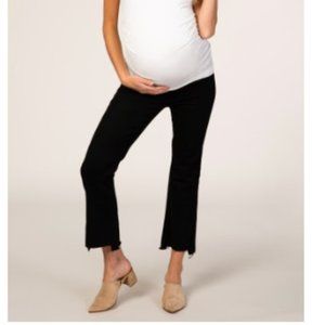 PinkBlush Black Cropped Raw Hem Maternity Jeans Size 27